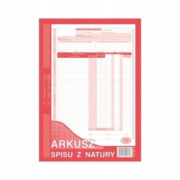 Arkusz Spisu z Natury A4 341-1 Michalczyk i Prokop