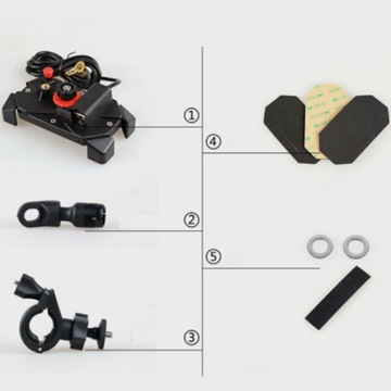 ДЕРЖАТЕЛЬ ДЛЯ МОТОТЕЛЕФОНА, РУЛЬ, ЗАРЯДНОЕ УСТРОЙСТВО