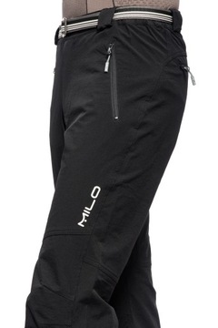 SPODNIE trekkingowe softshellowowe Milo VINO - BLACK l