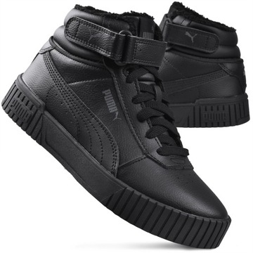 Buty damskie trampki Puma Carina Mid ciepłe wysokie sportowe czarne 41