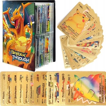 ALBUM KLASER NA 240 KARTY POKEMON + 55 ZŁOTA KART