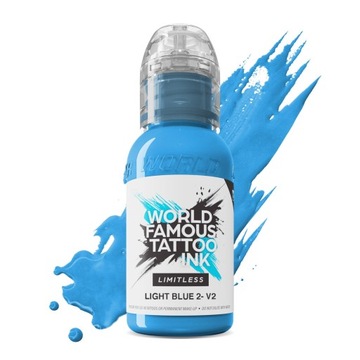 Farba do tatuażu World Famous Light Blue nr 2 v2, 30 ml