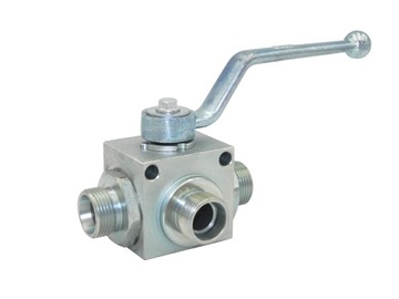 ZAWÓR HYDRAULICZNY RĘCZNY KULOWY 3 DROGOWY 18x1.5