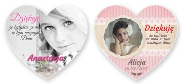 Благодарность гостям Первое Причастие Крещение День Рождения Годик МАГНИТ + КОНВЕРТ