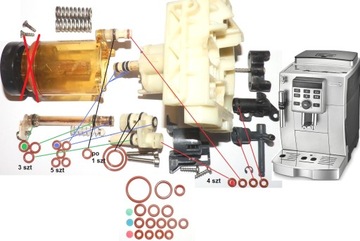 Uszczelki ekspres Delonghi ECAM 21 22 23 24 25 26 28 350 44 45 ETAM 29 36