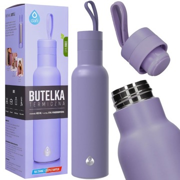 Butelka termiczna termos dla dzieci do szkoły DAFI 490 ml fioletowy