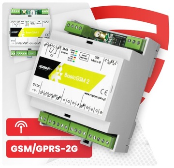 BasicGSM-D4M 2 Модуль ROPAM GSM SMS-уведомление E-MAIL GPRS, DIN, 8 входов