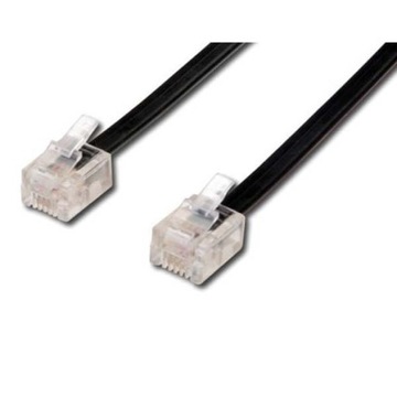 Kabel telefoniczny 4-żyłowy, RJ11 M - RJ11 M, 6 m,