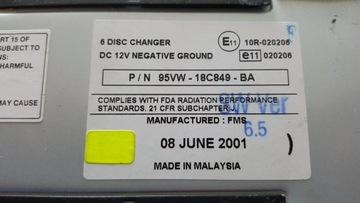 FORD GALAXY CD-ЧЕЙНДЖЕР НА 6 ДИСКОВ 95VW-18C849-BA