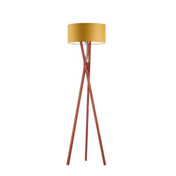 lampa stojąca do czytania TRÓJNÓG drewniana LED