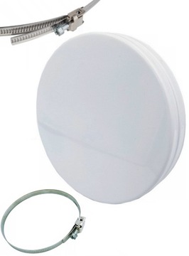 ANEMOSTAT NAWIEWNY BIAŁY 125 mm KRATKA typ skandynawski Z RAMKĄ MONTAŻOWĄ