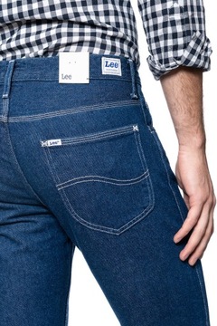 Męskie spodnie jeansowe dopasowane Lee RIDER W33 L34