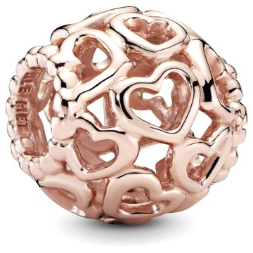 Pandora Charms Różowe Ażurowe Serduszka 780964