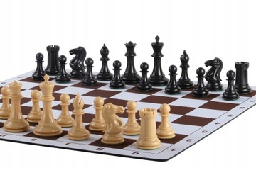 Шахматная доска на роликах №6 (51 см), нескользящее дно