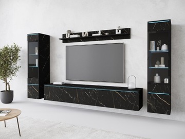 Секция VERA II комплект мебели для гостиной Белый/Белый Глянец