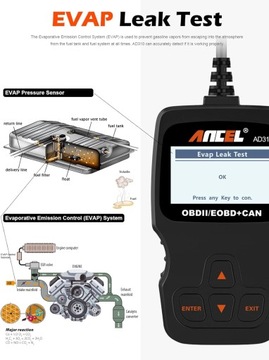 Универсальный сканер OBD II Считыватель неисправностей двигателя автомобиля