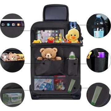 ОРГАНАЙЗЕР АВТОКРЕСЛА ЗАЩИТА СТОЛИКА СПИНКИ АВТОМОБИЛЯ ЧЕРНЫЙ