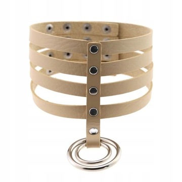 Choker naszyjnik skóra wysoki czoker