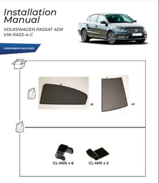 Солнечные занавески VW Passat B7 Седан Санни жалюзи