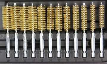 НАБОР ЩЕТКОВ ДЛЯ ФОРСУНОК НЕЙЛОН СТАЛЬ ЛАТУНЬ 38 ЭЛЕМЕНТОВ