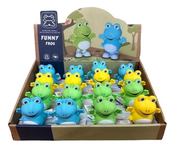 Zabawka nakręcana skacząca żaba żabka Funny Frog Mega Creative 10 cm