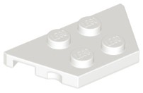 10 szt LEGO 15279 White Wedge, Plate 2 x 4 NOWE