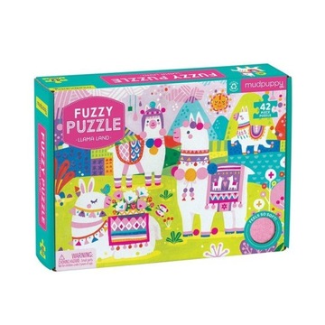Puzzle z miękkimi aplikacjami Lamy 3+ MUDPUPPY