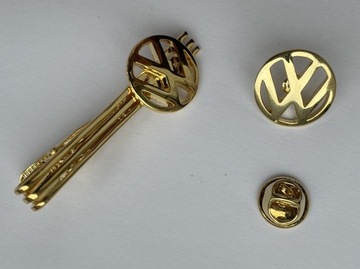Spinki do mankietów EXC gadżet reklamowy Volkswagen VW Grafit Srebro Złoto