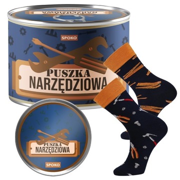 SPOKO Skarpetki PUSZKA NARZĘDZIOWA Prezent DLA CHŁOPAKA GRANATOWE r. 43-45