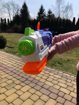 PISTOLET NA WODĘ DLA DZIECI MEGA DUŻY PISTOLET XXL OGROMNY ZASIĘG 11M