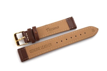 РЕМЕШОК ДЛЯ ЧАСОВ TOSCANA, ГЛАДКИЙ, 22мм, ТЕМНО-КОРИЧНЕВЫЙ