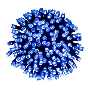 LAMPKI CHOINKOWE 100 LED ŁĄCZENIE NIEBIESKIE