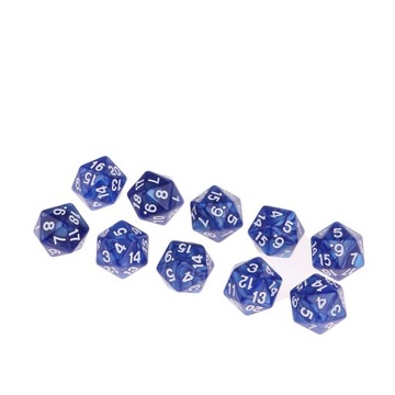 10 двадцатисторонних кубиков D20 для игры в ролевые игры D&D