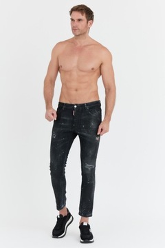 DSQUARED2 Jeansy RING STUDS WASH SKATER JEANS 52