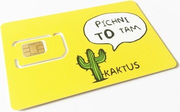 Czeska karta SIM Czeski starter SIM KAKTUS 100 Kc - 1GB