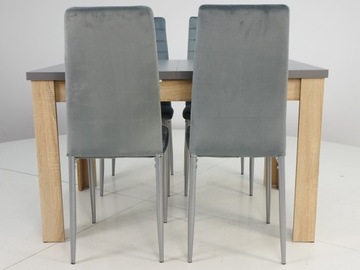 SONOMA РАСШИРЯЕМЫЙ стол и 4 серых КУХОННЫХ стула