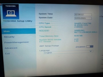 3505]Toshiba Tecra Z40-A i5-4310 плата E89382 MV-7