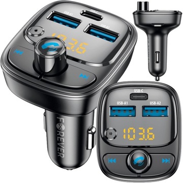 Transmiter Bluetooth FM samochodowy odtwarzacz głośnomówiący ładowarka PD