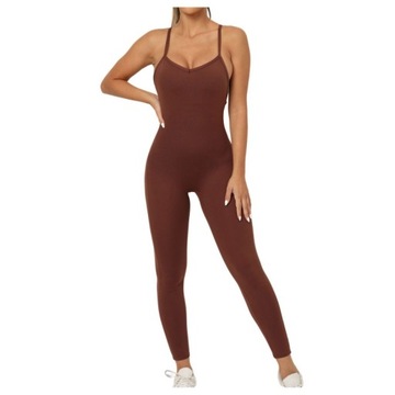 Damskie body Shapewear Legginsy do jogi Bezszwowe spodnie gimnastyczne ze skrzyżowanymi plecami