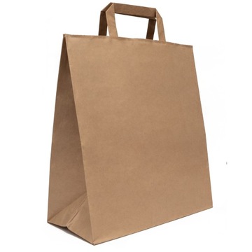 СУМКИ БУМАЖНЫЕ МЕШКИ 260х140х320 СЕРЫЕ 50 ШТ.