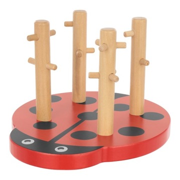 LT337 ДЕРЕВЯННАЯ БОЖЬЯ КОРОВКА МОНТЕССОРИ-ПАЗЛ-СОРТИРОВКА