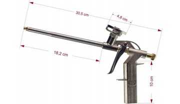 Пистолет для монтажной пены BAUHUS Professional Metal MTL + Cleaner 500