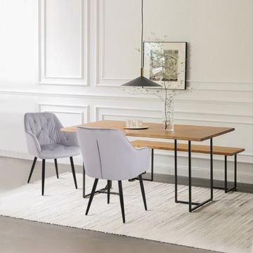 VELA КРЕСЛО VELA GREY GREY ЧЕРНЫЕ НОЖКИ