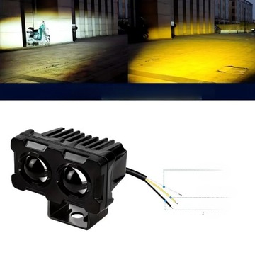 ГАЛОГЕННЫЕ ДОПОЛНИТЕЛЬНЫЕ ЛАМПЫ СВЕТОДИОДНЫЕ ОТРАЖАТЕЛИ 2x20Вт - IP68