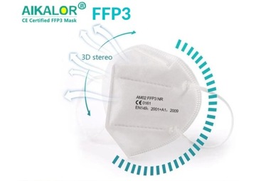FFP3 Maska maseczka ochronna FFP3 99% CE 20 sztuk