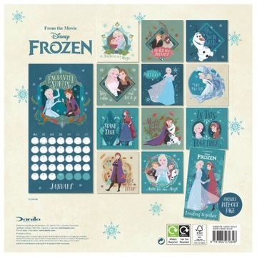 Настенный планировщик Disney Frozen Calendar 2024, большой органайзер для блокнотов