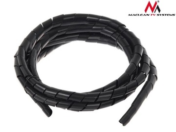 Osłona maskująca na kable Maclean MCTV-686 B 14.6*16mm 3m czarna spirala