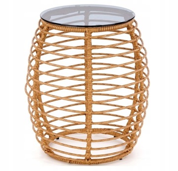 Stolik BARREL - rattan syntetyczny balkon, taras