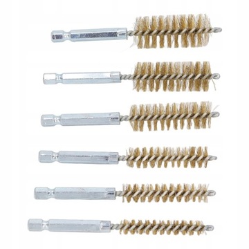 НАБОР ИЗ 6 МЕДНЫХ ЩЕТОК ДЛЯ ДРЕЛЬ, ОТВЕРТКИ, СТАЛИ, МЕТАЛЛА, ДЕРЕВА