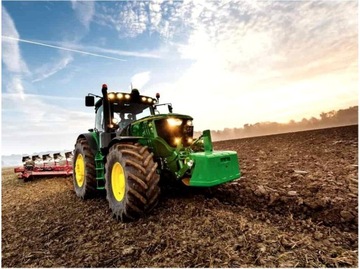 Malowanie Po Numerach dla dzieci Z RAMĄ 40x50 Traktor Zielony Pole